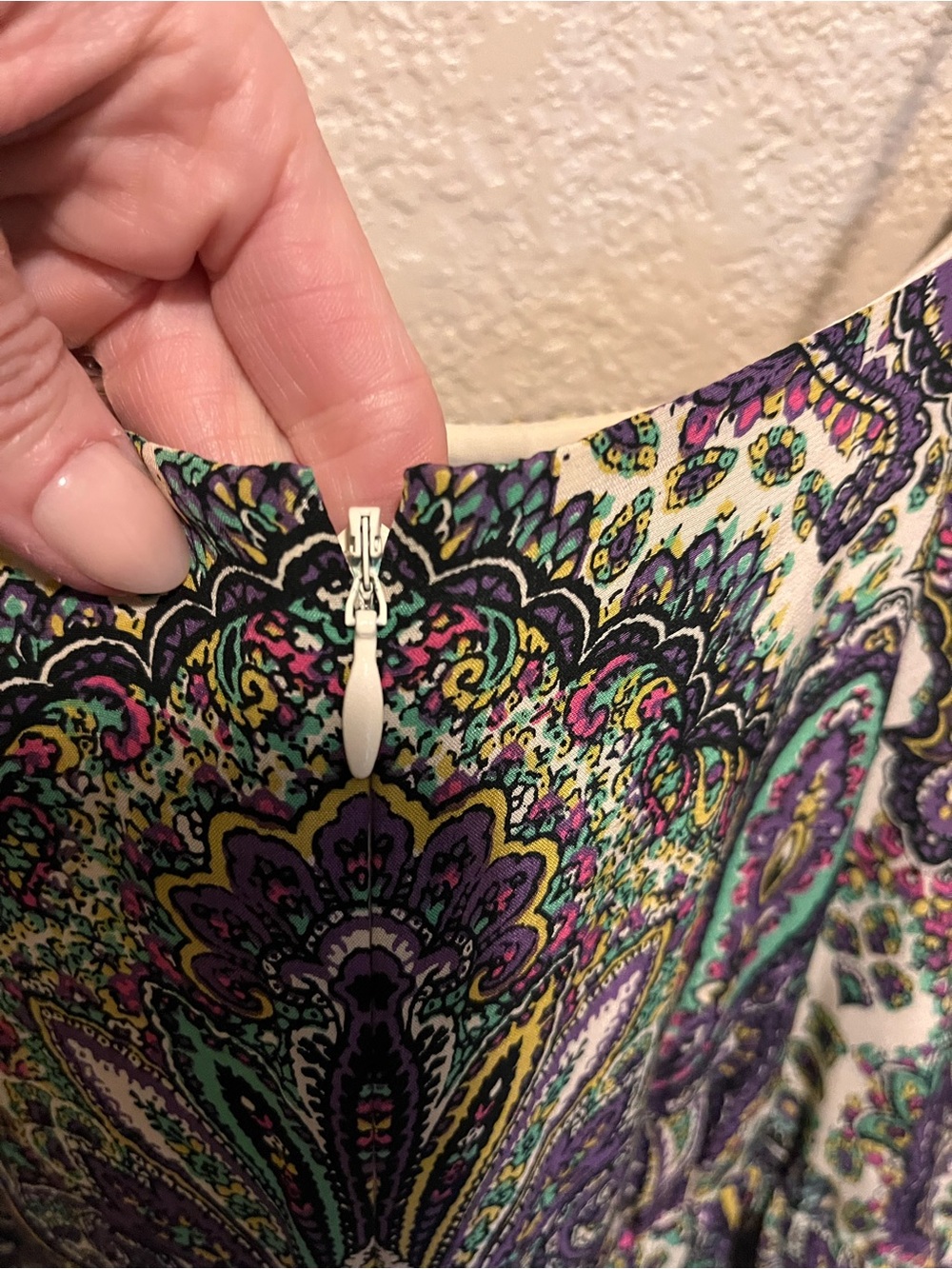 J Crew Silk Paisley Spaghetti-Strap Midi Dress in Multi-Color - Picture 7 of 8
